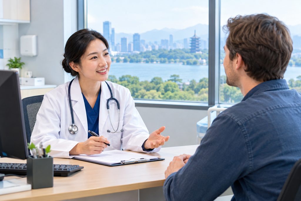 hangzhou hospital for foreigners - medical illustration