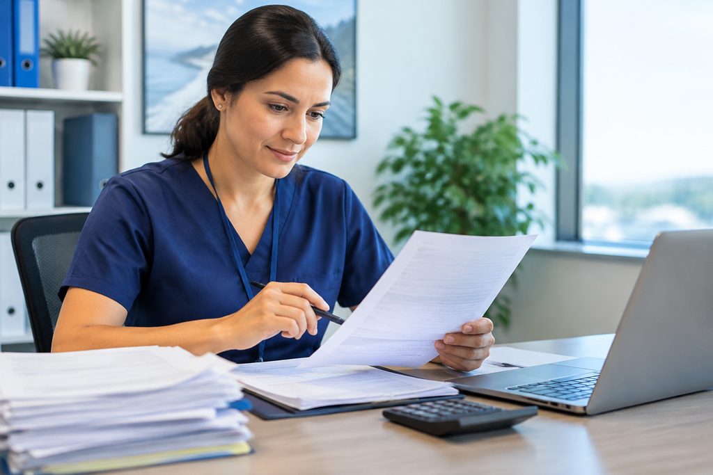 Our Invoice Verification Steps - medical illustration