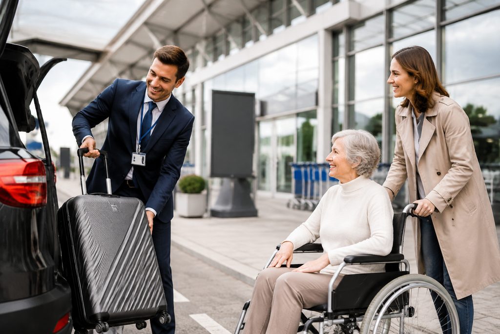 medical tourism luggage assistance China - medical illustration