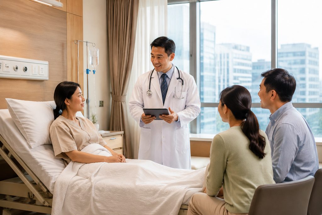hospital fee comparison China - medical illustration