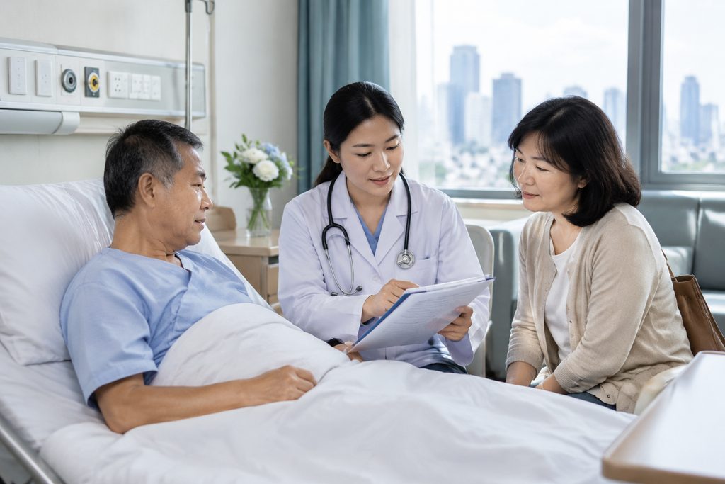 verifying a hospital's room rate - medical illustration