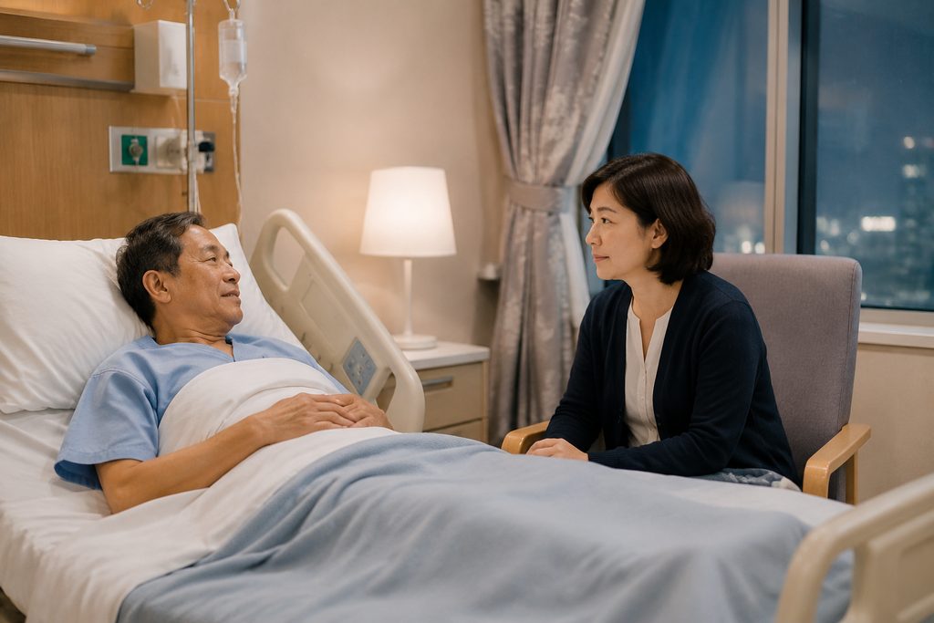 overnight hospital companion cost China - medical illustration
