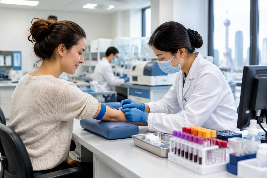 lab tests cost China private clinic - medical illustration