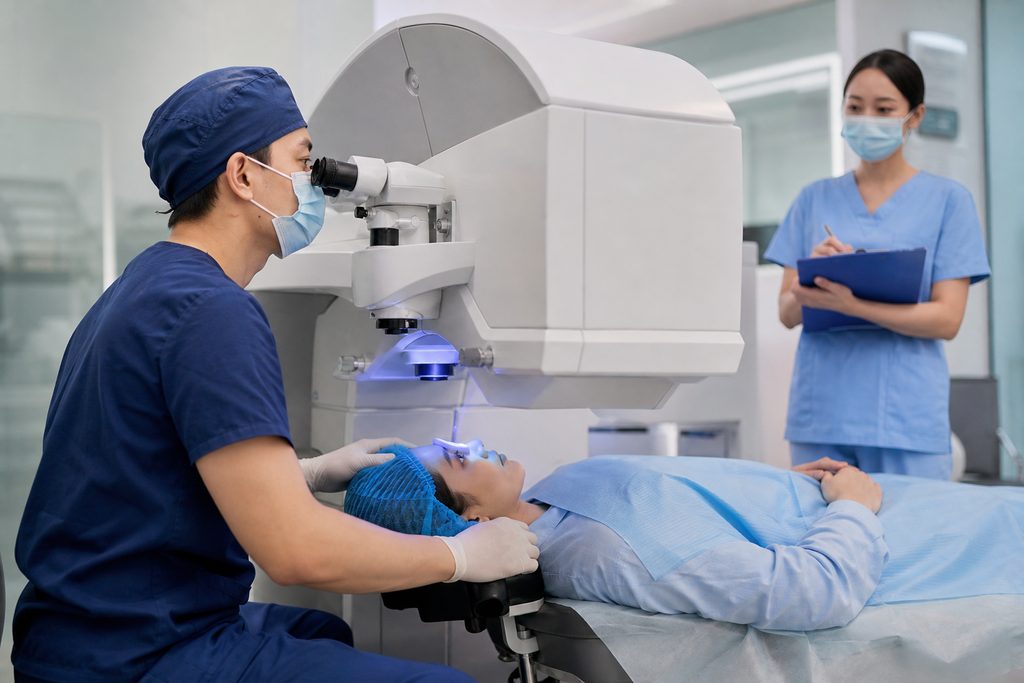 lasik eye surgery cost China - medical illustration