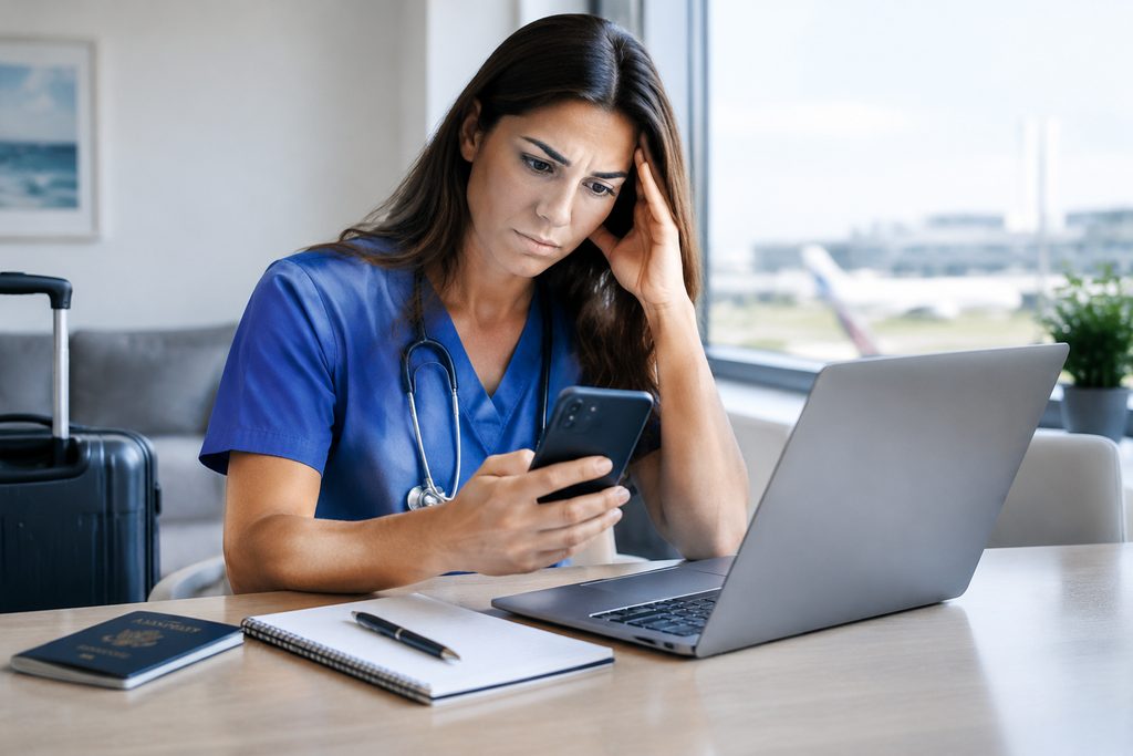 signs of a deposit scam - medical illustration
