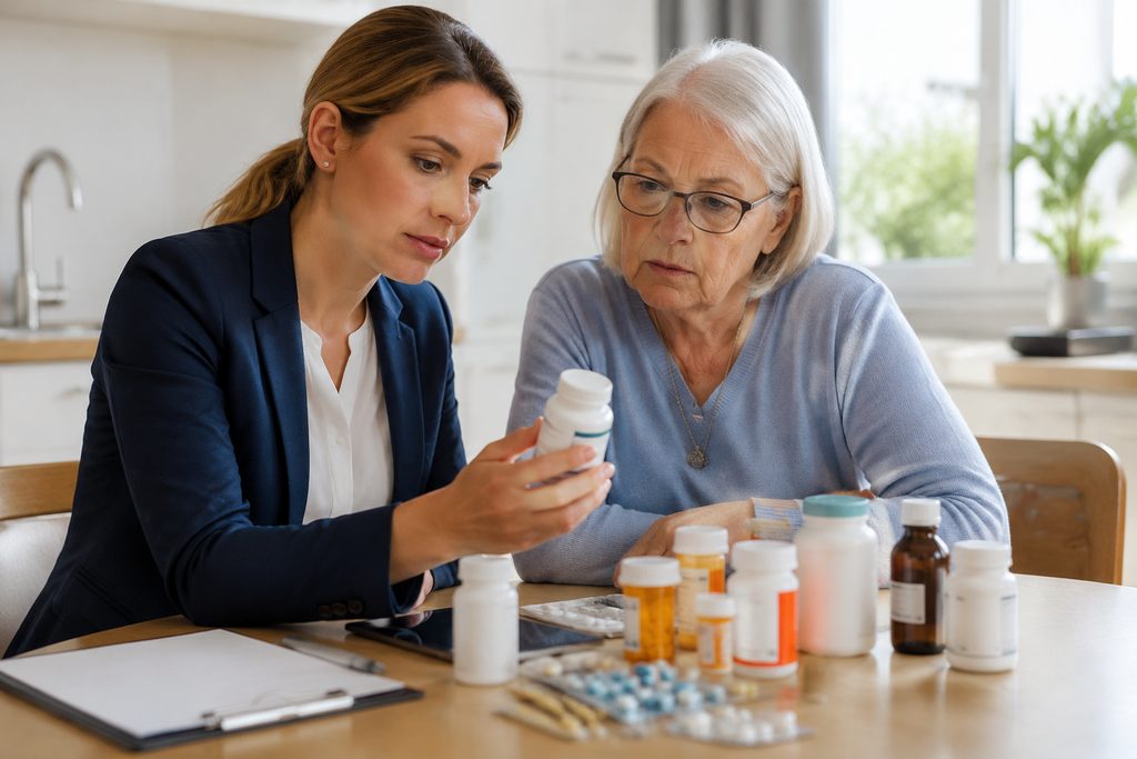 medication review service China medical - medical illustration