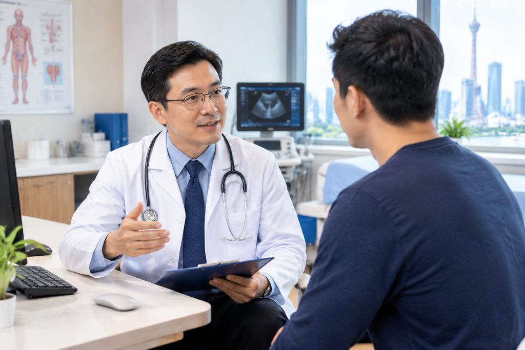 men's checkup cost China - medical illustration