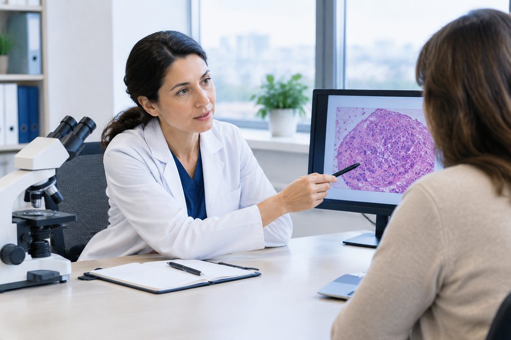 confirm pathology sample identity - medical illustration