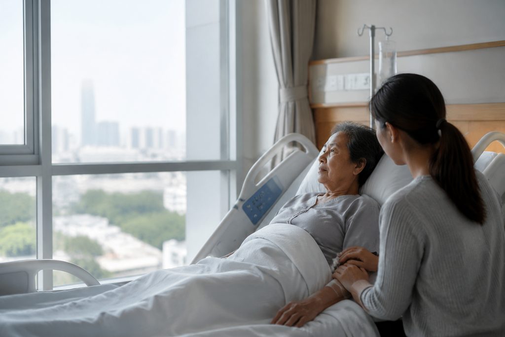 medical companion for elderly in China h - medical illustration