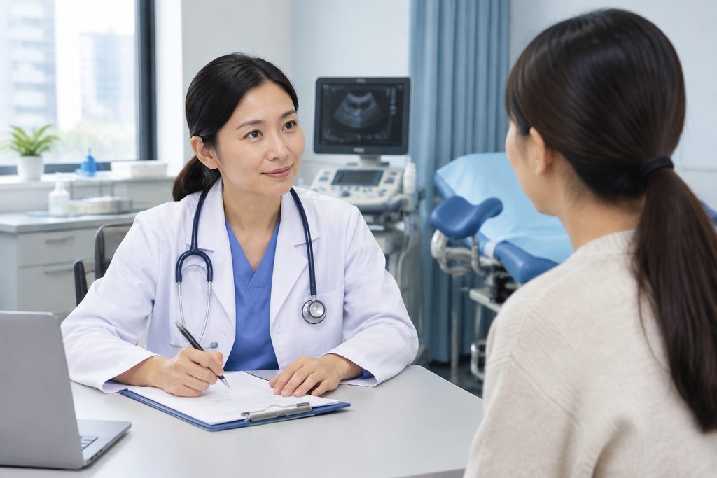 pelvic exam cost China - medical illustration