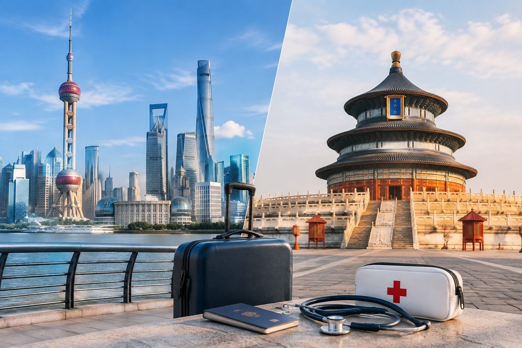 english speaking hospitals Shanghai vs B - medical illustration