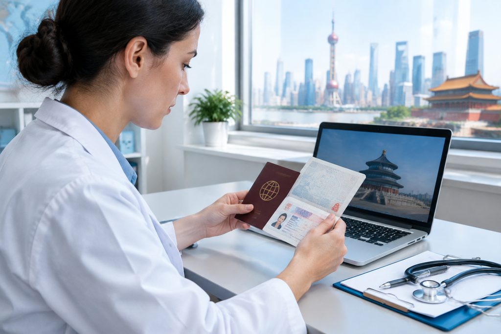 fake visa invitation - medical illustration