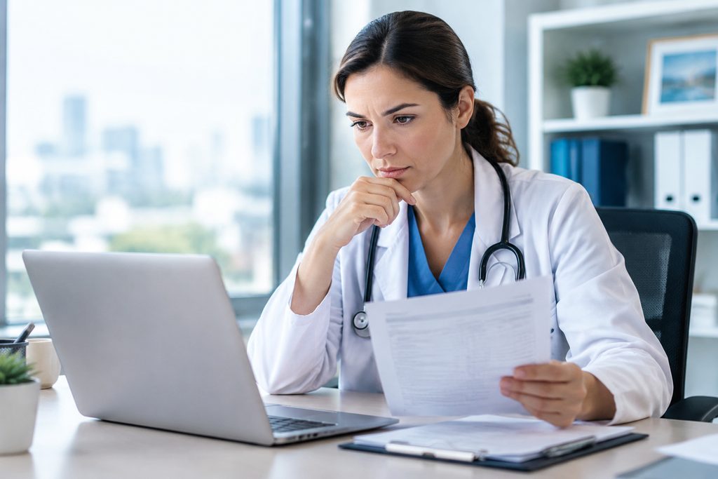 how to tell if a hospital report is a te - medical illustration