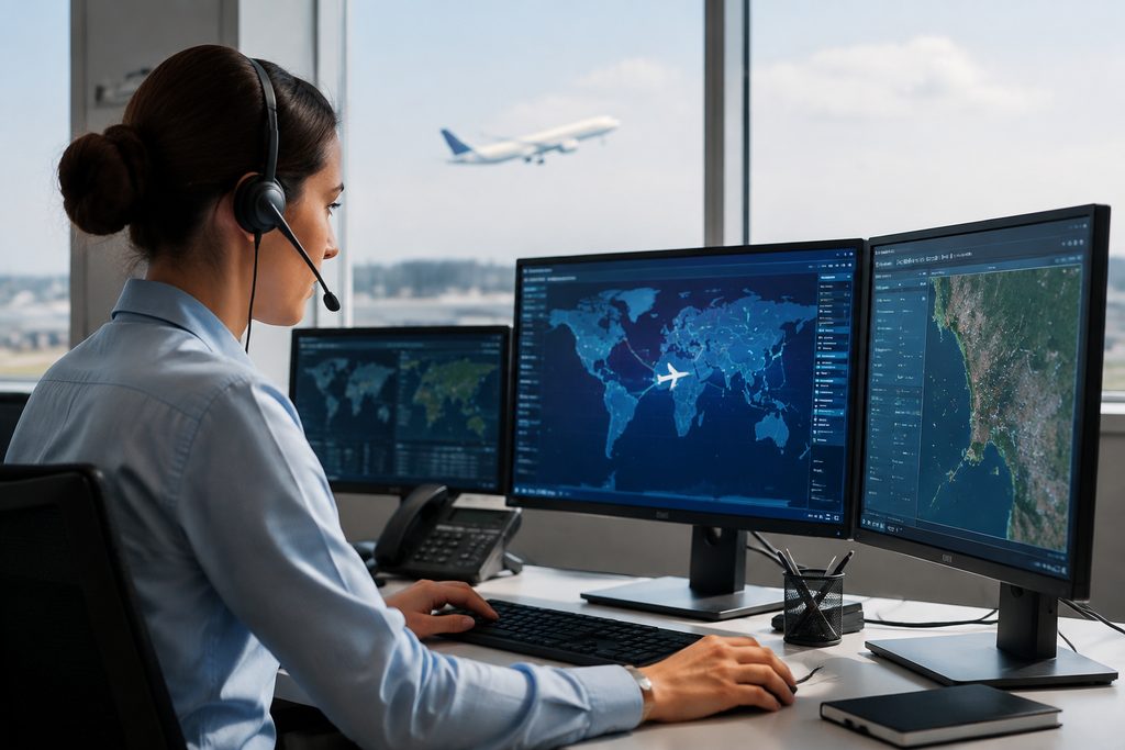 flight tracking for medical travel China - medical illustration