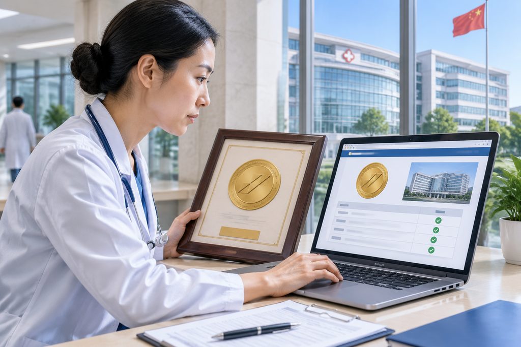 How to Verify an Accreditation Certificate — how to check if a hospital in China is J