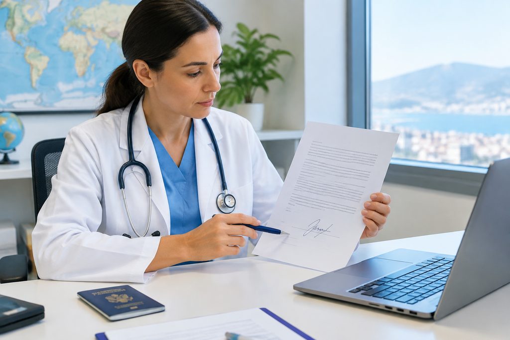 how to verify a medical report signature - medical illustration