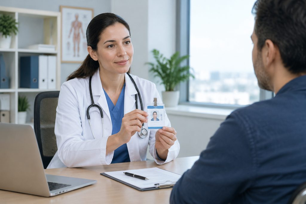 how to verify a doctor's license in Chin - medical illustration