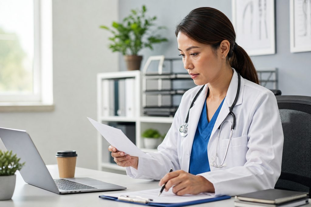 how to verify doctor license China medic - medical illustration