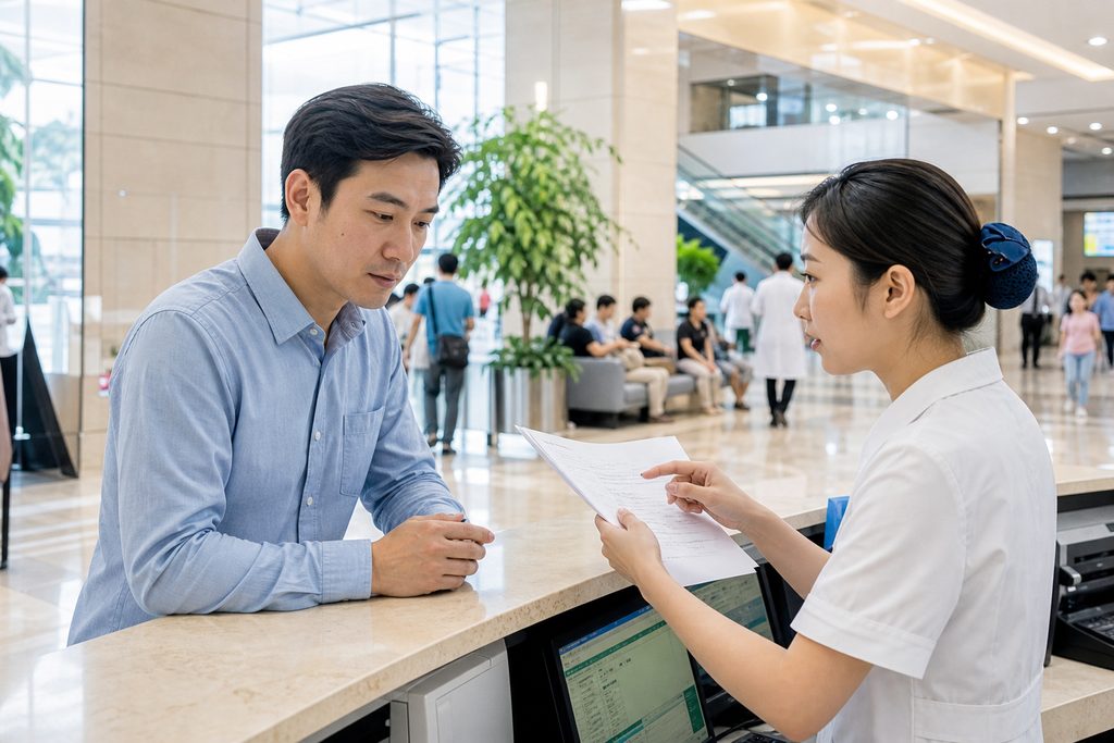 Verifying a Hospital's Fee Quote - medical illustration