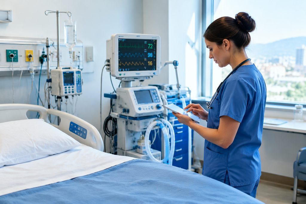 does hospital publish real equipment lis - medical illustration