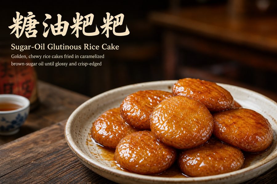 Sugar-Oil Glutinous Rice Cake