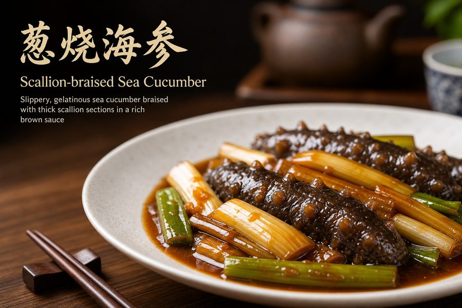 Scallion-braised Sea Cucumber