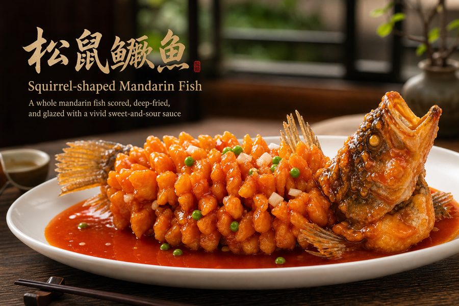 Squirrel-shaped Mandarin Fish